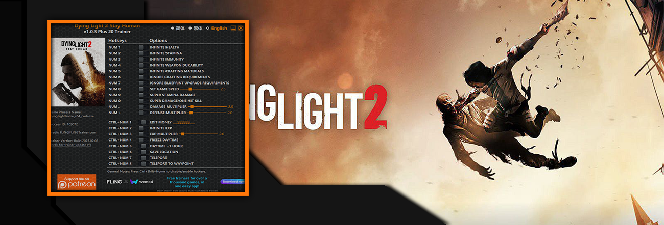 Dying Light 2 Trainer – FLiNG